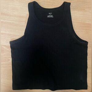 aerie size large black cotton tank top